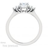 Oval Shaped Forever One Moissanite Engagement Ring #GTJ1176-oval-fo-w 2 Oval Shaped Forever One Moissanite Engagement Ring #GTJ1176-oval-fo-w