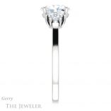 Oval Shaped Forever One Moissanite Engagement Ring #GTJ1176-oval-fo-w 3 Oval Shaped Forever One Moissanite Engagement Ring #GTJ1176-oval-fo-w