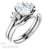 Oval Shaped Forever One Moissanite Engagement Ring #GTJ1176-oval-fo-w 6 Oval Shaped Forever One Moissanite Engagement Ring #GTJ1176-oval-fo-w