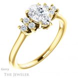 Pear Shaped Forever One Moissanite Engagement Ring #GTJ1176-pear-fb-y 4 Pear Shaped Forever Brilliant Moissanite Engagement Ring #GTJ1176-pear-fb-y