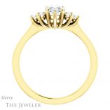 Pear Shaped Forever One Moissanite Engagement Ring #GTJ1176-pear-fb-y 2 Pear Shaped Forever Brilliant Moissanite Engagement Ring #GTJ1176-pear-fb-y