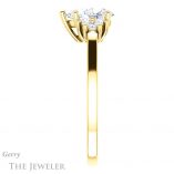 Pear Shaped Forever One Moissanite Engagement Ring #GTJ1176-pear-fb-y 3 Pear Shaped Forever Brilliant Moissanite Engagement Ring #GTJ1176-pear-fb-y