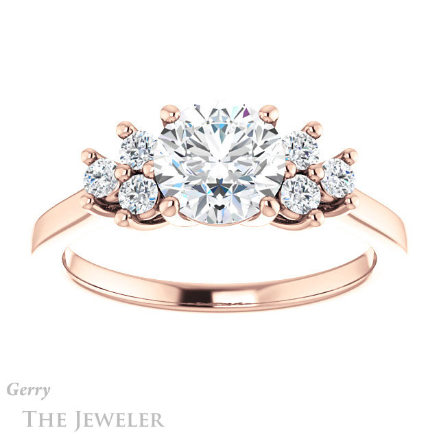 Round Cut Forever One Moissanite Engagement Ring #GTJ1176-round-fo-r 1 Round Cut Forever One Moissanite Engagement Ring #GTJ1176-round-fo-r