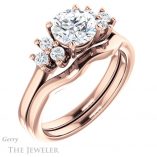 Round Cut Forever One Moissanite Engagement Ring #GTJ1176-round-fo-r 6 Round Cut Forever One Moissanite Engagement Ring #GTJ1176-round-fo-r