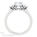 Round Cut Forever One Moissanite Engagement Ring #GTJ1176-round-fo-w 2 Round Cut Forever One Moissanite Engagement Ring #GTJ1176-round-fo-w