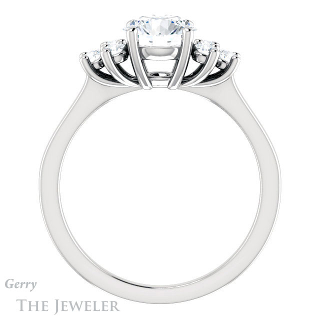Round Cut Forever One Moissanite Engagement Ring #GTJ1176-round-fo-w 2 Round Cut Forever One Moissanite Engagement Ring #GTJ1176-round-fo-w