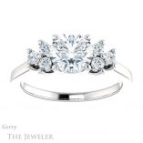 Round Cut Forever One Moissanite Engagement Ring #GTJ1176-round-fo-w 1 Round Cut Forever One Moissanite Engagement Ring #GTJ1176-round-fo-w
