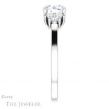 Round Cut Forever One Moissanite Engagement Ring #GTJ1176-round-fo-w 3 Round Cut Forever One Moissanite Engagement Ring #GTJ1176-round-fo-w