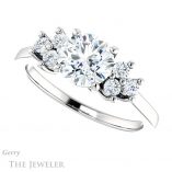 Round Cut Forever One Moissanite Engagement Ring #GTJ1176-round-fo-w 5 Round Cut Forever One Moissanite Engagement Ring #GTJ1176-round-fo-w
