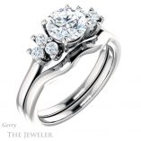 Round Cut Forever One Moissanite Engagement Ring #GTJ1176-round-fo-w 6 Round Cut Forever One Moissanite Engagement Ring #GTJ1176-round-fo-w