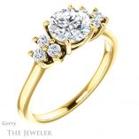 Round Cut Forever One Moissanite Engagement Ring #GTJ1176-round-fo-y 4 Round Cut Forever One Moissanite Engagement Ring #GTJ1176-round-fo-y