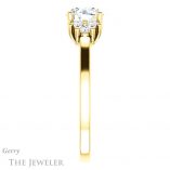 Round Cut Forever One Moissanite Engagement Ring #GTJ1176-round-fo-y 3 Round Cut Forever One Moissanite Engagement Ring #GTJ1176-round-fo-y