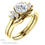 Round Cut Forever One Moissanite Engagement Ring #GTJ1176-round-fo-y 6 Round Cut Forever One Moissanite Engagement Ring #GTJ1176-round-fo-y
