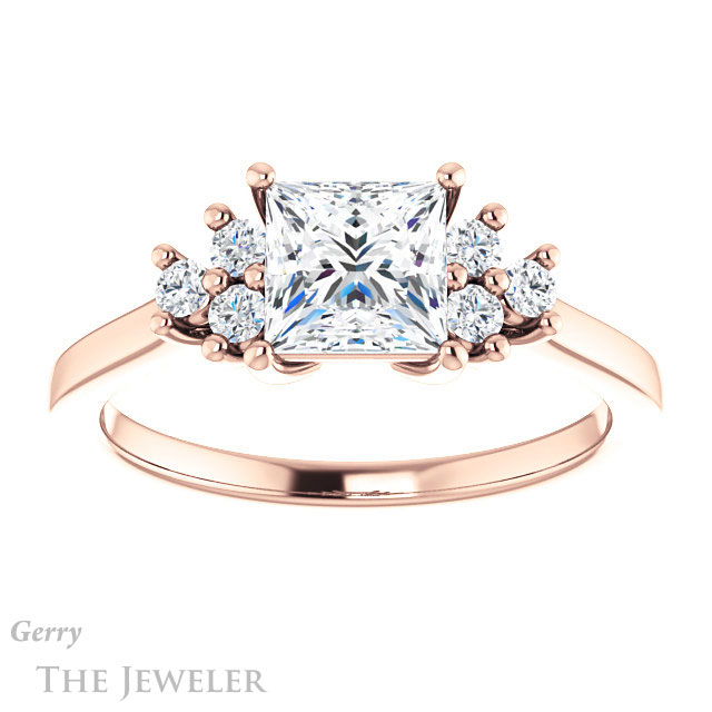 Princess Cut Forever One Moissanite Engagement Ring #GTJ1176-square-fo-r 1 Princess Cut Forever One Moissanite Engagement Ring #GTJ1176-square-fo-r
