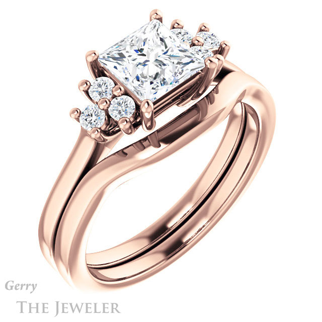 Princess Cut Forever One Moissanite Engagement Ring #GTJ1176-square-fo-r 6 Princess Cut Forever One Moissanite Engagement Ring #GTJ1176-square-fo-r