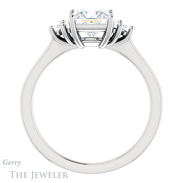 Princess Cut Forever One Moissanite Engagement Ring #GTJ1176-square-fo-w 2 Princess Cut Forever One Moissanite Engagement Ring #GTJ1176-square-fo-w
