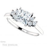 Princess Cut Forever One Moissanite Engagement Ring #GTJ1176-square-fo-w 5 Princess Cut Forever One Moissanite Engagement Ring #GTJ1176-square-fo-w