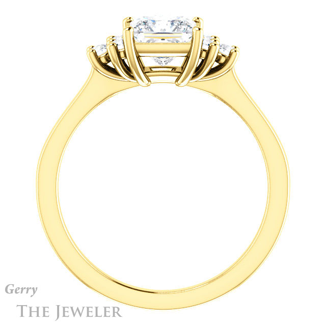 Princess Cut Forever One Moissanite Engagement Ring #GTJ1176-square-fo-y