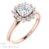 Cushion Cut Forever One Moissanite Engagement Ring #GTJ1177-cushion-fo-r