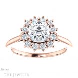 Cushion Cut Forever One Moissanite Engagement Ring #GTJ1177-cushion-fo-r