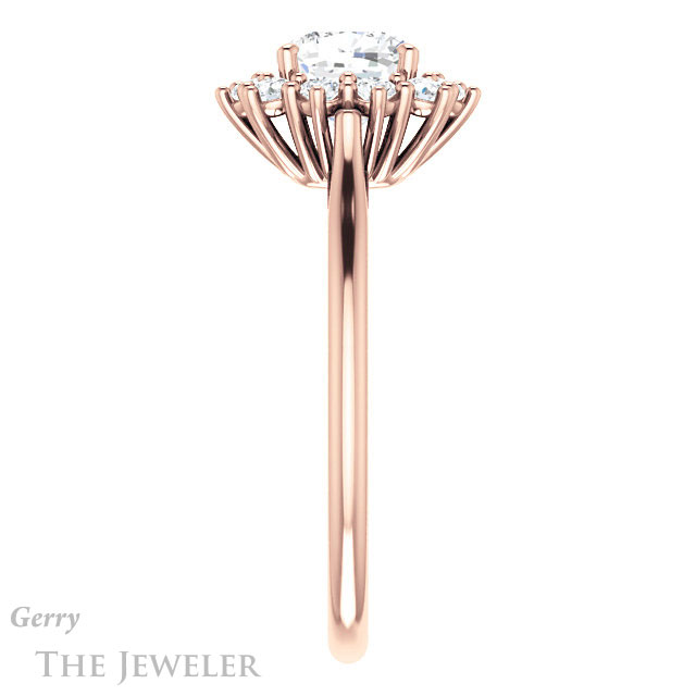 Cushion Cut Forever One Moissanite Engagement Ring #GTJ1177-cushion-fo-r