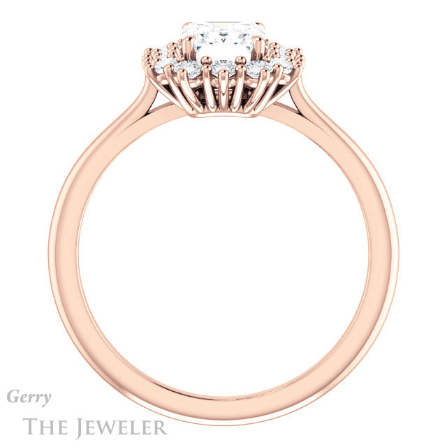 Emerald Cut Forever Brilliant Moissanite Engagement Ring #GTJ1177-emerald-fb-r