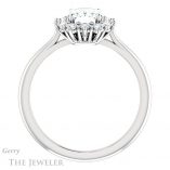 Emerald Cut Forever One Moissanite Engagement Ring #GTJ1177-emerald-fb-w 2 Emerald Cut Forever Brilliant Moissanite Engagement Ring #GTJ1177-emerald-fb-w
