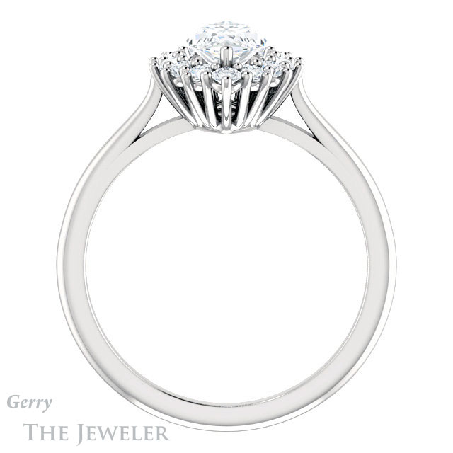 Marquise Cut Forever Brilliant Moissanite Engagement Ring #GTJ1177-marquise-fb-w