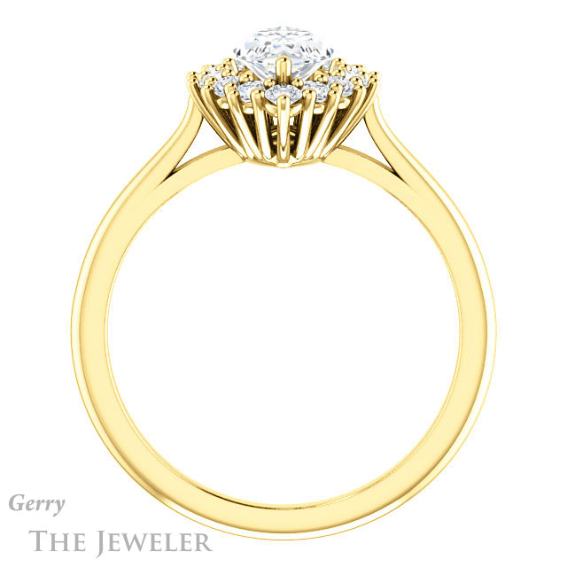 Marquise Cut Forever Brilliant Moissanite Engagement Ring #GTJ1177-marquise-fb-y