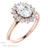 Oval Shaped Forever One Moissanite Engagement Ring #GTJ1177-oval-fo-r