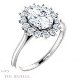 Oval Shaped Forever One Moissanite Engagement Ring #GTJ1177-oval-fo-w 4 Oval Shaped Forever One Moissanite Engagement Ring #GTJ1177-oval-fo-w