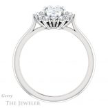 Oval Shaped Forever One Moissanite Engagement Ring #GTJ1177-oval-fo-w 2 Oval Shaped Forever One Moissanite Engagement Ring #GTJ1177-oval-fo-w