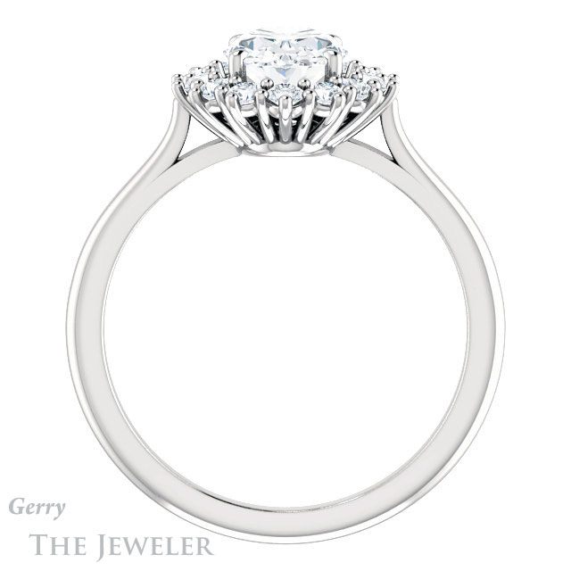 Oval Shaped Forever One Moissanite Engagement Ring #GTJ1177-oval-fo-w 2 Oval Shaped Forever One Moissanite Engagement Ring #GTJ1177-oval-fo-w