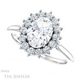 Oval Shaped Forever One Moissanite Engagement Ring #GTJ1177-oval-fo-w 5 Oval Shaped Forever One Moissanite Engagement Ring #GTJ1177-oval-fo-w
