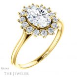 Oval Shaped Forever One Moissanite Engagement Ring #GTJ1177-oval-fo-y 4 Oval Shaped Forever One Moissanite Engagement Ring #GTJ1177-oval-fo-y