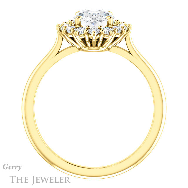 Oval Shaped Forever One Moissanite Engagement Ring #GTJ1177-oval-fo-y 2 Oval Shaped Forever One Moissanite Engagement Ring #GTJ1177-oval-fo-y