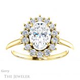 Oval Shaped Forever One Moissanite Engagement Ring #GTJ1177-oval-fo-y 1 Oval Shaped Forever One Moissanite Engagement Ring #GTJ1177-oval-fo-y
