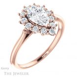 Pear Shaped Forever One Moissanite Engagement Ring #GTJ1177-pear-fb-r 4 Pear Shaped Forever Brilliant Moissanite Engagement Ring #GTJ1177-pear-fb-r