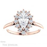 Pear Shaped Forever One Moissanite Engagement Ring #GTJ1177-pear-fb-r 1 Pear Shaped Forever Brilliant Moissanite Engagement Ring #GTJ1177-pear-fb-r