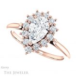Pear Shaped Forever One Moissanite Engagement Ring #GTJ1177-pear-fb-r 5 Pear Shaped Forever Brilliant Moissanite Engagement Ring #GTJ1177-pear-fb-r