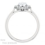 Pear Shaped Forever Brilliant Moissanite Engagement Ring #GTJ1177-pear-fb-w
