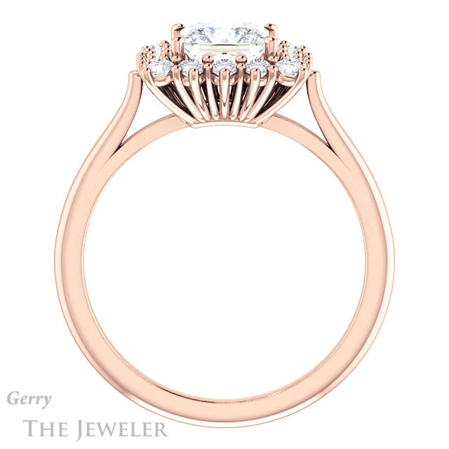 Princess Cut Forever One Moissanite Engagement Ring #GTJ1177-square-fo-r
