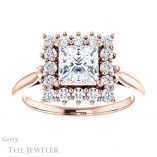 Princess Cut Forever One Moissanite Engagement Ring #GTJ1177-square-fo-r