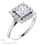 Princess Cut Forever One Moissanite Engagement Ring #GTJ1177-square-fo-w 4 Princess Cut Forever One Moissanite Engagement Ring #GTJ1177-square-fo-w