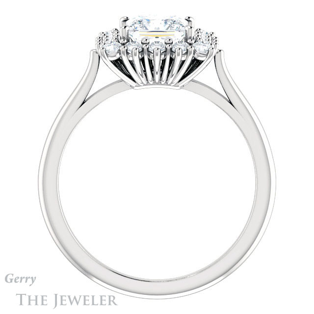 Princess Cut Forever One Moissanite Engagement Ring #GTJ1177-square-fo-w