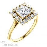 Princess Cut Forever One Moissanite Engagement Ring #GTJ1177-square-fo-y 4 Princess Cut Forever One Moissanite Engagement Ring #GTJ1177-square-fo-y