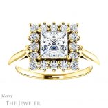 Princess Cut Forever One Moissanite Engagement Ring #GTJ1177-square-fo-y 1 Princess Cut Forever One Moissanite Engagement Ring #GTJ1177-square-fo-y
