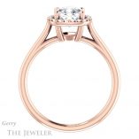 Cushion Cut Forever One Moissanite Engagement Ring #GTJ1178-cushion-fo-r