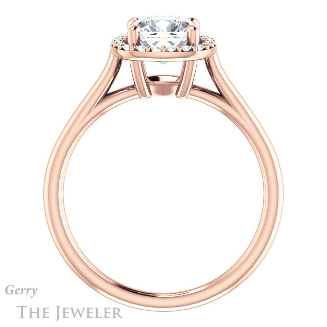 Cushion Cut Forever One Moissanite Engagement Ring #GTJ1178-cushion-fo-r
