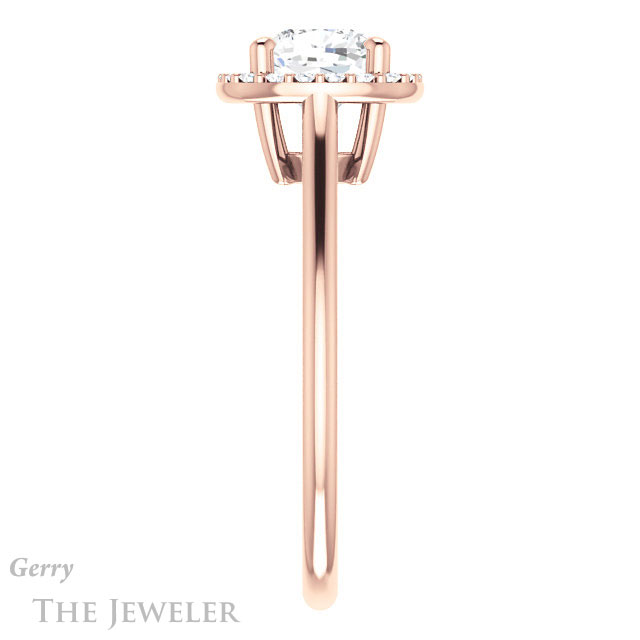 Cushion Cut Forever One Moissanite Engagement Ring #GTJ1178-cushion-fo-r